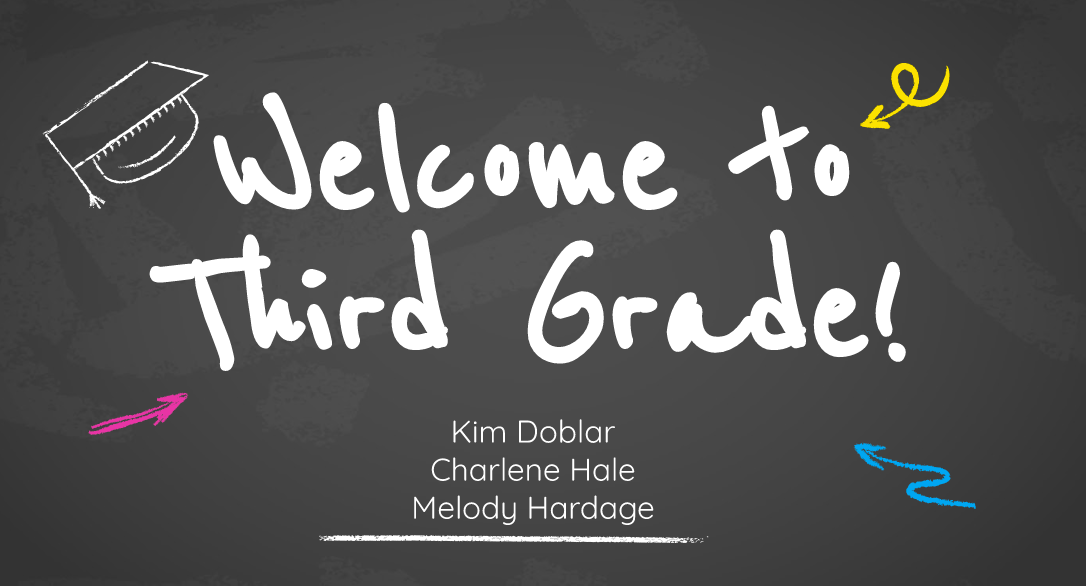 Message saying welcome to 3rd grade